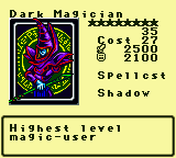 Dark Magician — Monster (Spellcst) [Shadow] — Level 8 — Cost 27 — ATK 2500 / DEF 2100 — Highest level     magic-user
