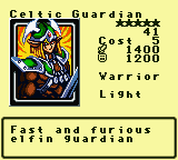 Celtic Guardian — Monster (Warrior) [Light] — Level 5 — Cost 5 — ATK 1400 / DEF 1200 — Fast and furious  elfin guardian