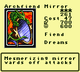 Archfiend Mirror — Monster (Fiend) [Dreams] — Level 3 — Cost 47 — ATK 700 / DEF 600 — Mesmerizing mirror wards off attacks