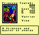 Princess Tsurugi — Monster (Warrior) [Wind] — Level 3 — Cost 72 — ATK 900 / DEF 700 — A princess and    master of swords
