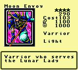 Moon Envoy — Monster (Warrior) [Light] — Level 4 — Cost 103 — ATK 1100 / DEF 1000 — Warrior who serves the Lunar Lady