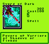 Sword of Dark — Magic (Spell) — Cost 100 — Powers up Warriors of Shadows or Fiends