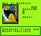 Axe of Despair — Magic (Spell) — Cost 100 — Enhances Fiend and Beast-Warriors