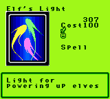Elf's Light — Magic (Spell) — Cost 100 — Light for         powering up elves