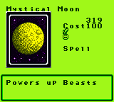 Mystical Moon — Magic (Spell) — Cost 100 — Powers up Beasts