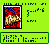 Book of Secret Art — Magic (Spell) — Cost 100 — Powers up Spellcaster exceptFiend & Shadow