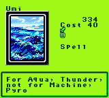 Umi — Magic (Spell) — Cost 40 — For Aqua, Thunder, not for Machine, Pyro