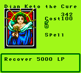 Dian Keto the Cure — Magic (Spell) — Cost 100 — Recover 5000 LP