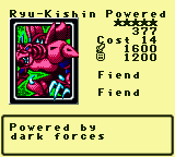 Ryu-Kishin Powered — Monster (Fiend) [Fiend] — Level 5 — Cost 14 — ATK 1600 / DEF 1200 — Powered by        dark forces