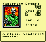 Wandering Doomed — Monster (Zombie) [Fiend] — Level 3 — Cost 59 — ATK 800 / DEF 600 — Aimless, wandering monster