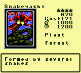 Snakeyashi — Monster (Plant) [Forest] — Level 4 — Cost 121 — ATK 1000 / DEF 1200 — Formed by several snakes