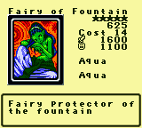 Fairy of Fountain — Monster (Aqua) [Aqua] — Level 5 — Cost 14 — ATK 1600 / DEF 1100 — Fairy protector of the fountain