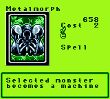 Metalmorph — Magic (Spell) — Cost 2 — Selected monster  becomes a machine