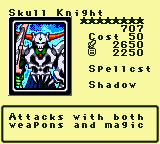Skull Knight — Monster (Spellcst) [Shadow] — Level 8 — Cost 50 — ATK 2650 / DEF 2250 — Attacks with both weapons and magic
