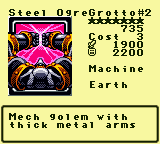 Steel OgreGrotto#2 — Monster (Machine) [Earth] — Level 7 — Cost 3 — ATK 1900 / DEF 2200 — Mech golem with   thick metal arms