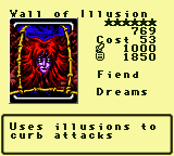 Wall of Illusion — Monster (Fiend) [Dreams] — Level 6 — Cost 53 — ATK 1000 / DEF 1850 — Uses illusions to curb attacks