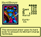Hard Armor — Monster (Warrior) [Earth-Kin] — Level 4 — Cost 121 — ATK 300 / DEF 1200 — This ensouled armor uses its hard body to unleash its Militant Charge technique.