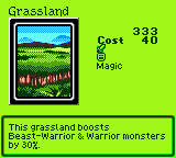 Grassland — Magic (Magic) — Cost 40 — This grassland boosts Beast-Warrior & Warrior monsters by 30%.