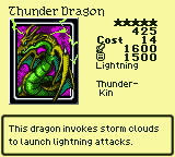 Thunder Dragon — Monster (Lightning) [Thunder-Kin] — Level 5 — Cost 14 — ATK 1600 / DEF 1500 — This dragon invokes storm clouds to launch lightning attacks.