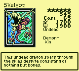Skelgon — Monster (Undead) [Demon-Kin] — Level 6 — Cost 65 — ATK 1700 / DEF 1900 — This undead dragon soars through the skies despite consisting of nothing but bones.
