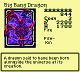 Big Bang Dragon — Fire [Fire-Kin] — Level 7 — Cost 3 — ATK 2200 / DEF 1700 — A dragon said to have been born alongside the universe at its creation.